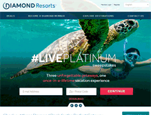 Tablet Screenshot of diamondresorts.com